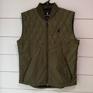 Spyder Men's Olive Quilted Vest Sz L